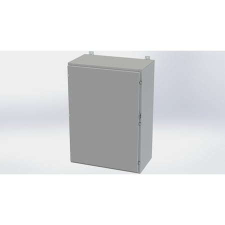 Saginaw Control & Engineering Clamps with Padlock Hasp Electrical Enclosures, 42 in H, 16 in D, 30 in W, NEMA 4, Carbon Steel SCE-42H3016LP